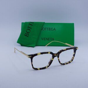 Bottega Veneta BV1009O 003 Square Eyeglasses 54mm – Havana/Gold
